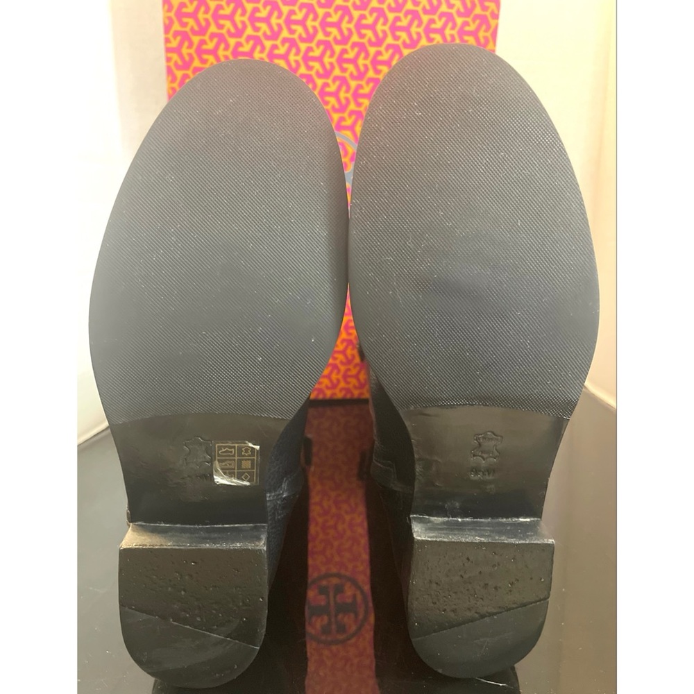 Tory Burch Marlene  Black Leather Riding Boots Women's SZ 9.5 M Knee-High Boots - Picture 13 of 15